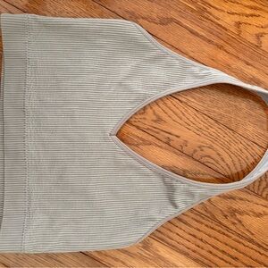 Garage Ribbed Halter Top in Gray